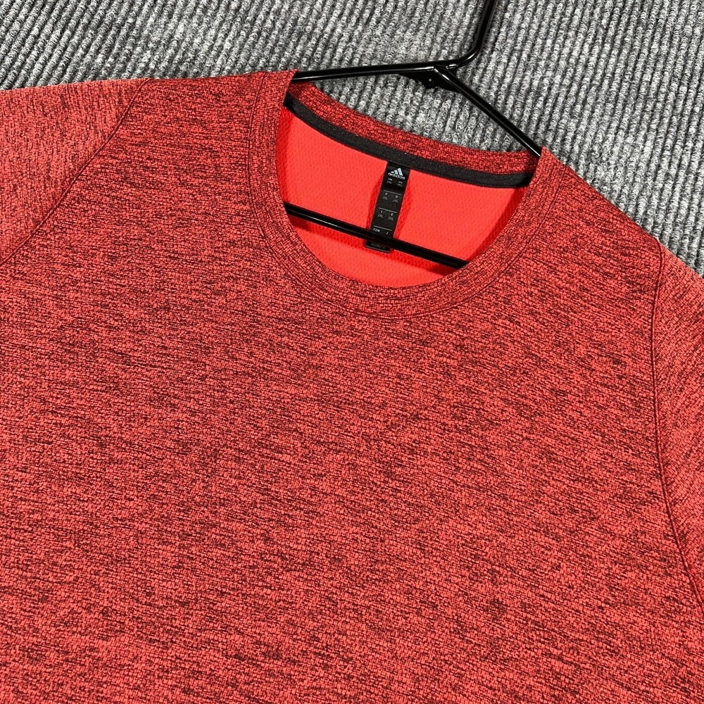 Adidas Shirt Mens 2XL‎ XXL Red Short Sleeve Workout Active Casual Gym Run Lift
